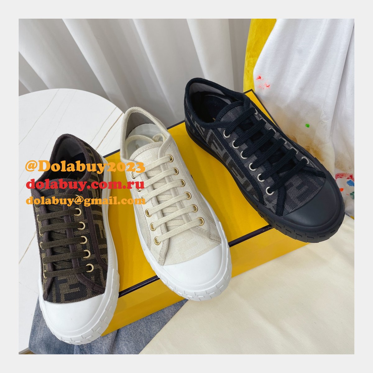 1:1 Fake Domino Fendi Shoes Website to Get Replica Sneakers