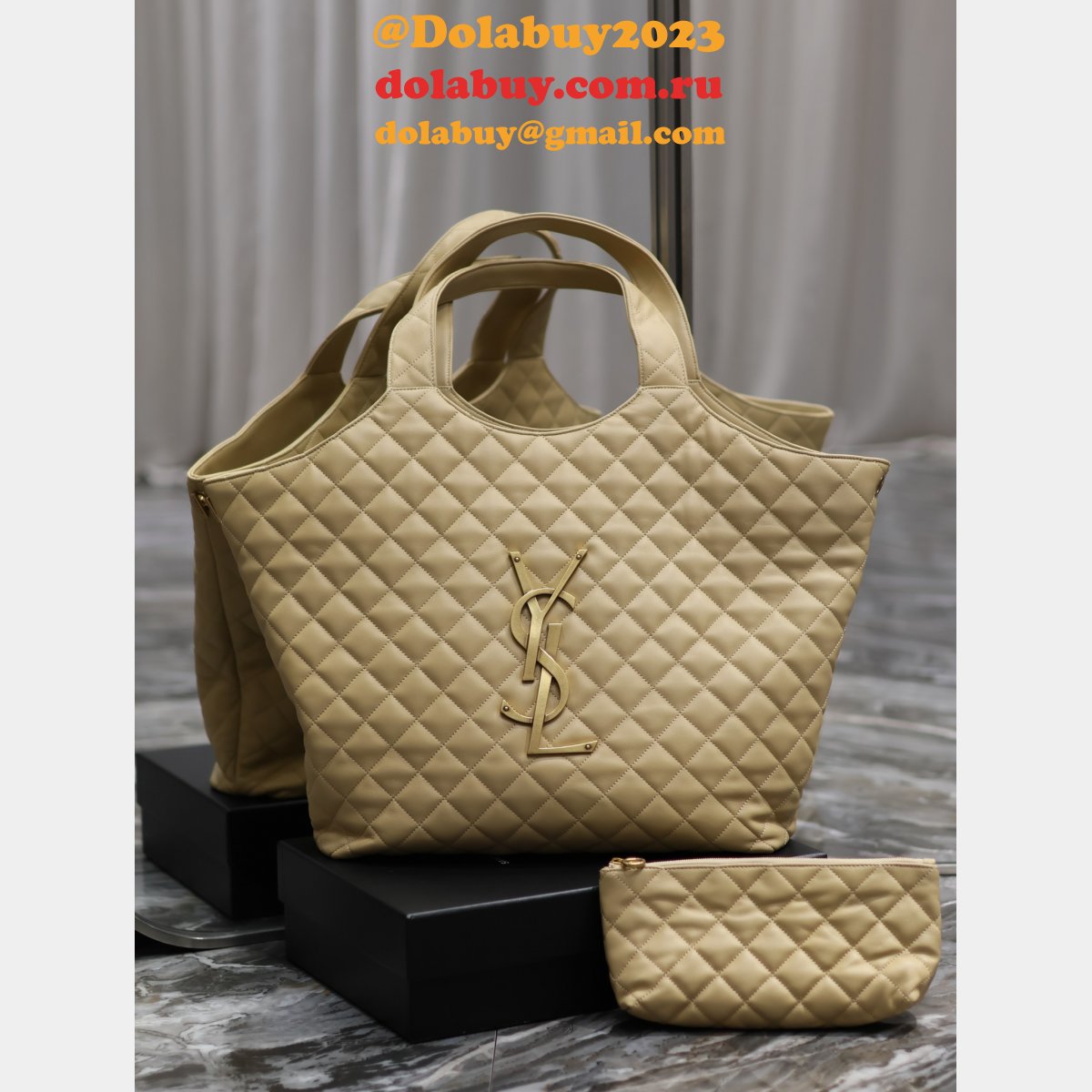 Icare Apricot YSL 698651 1:1 Designer Saint Laurent Replica Bags