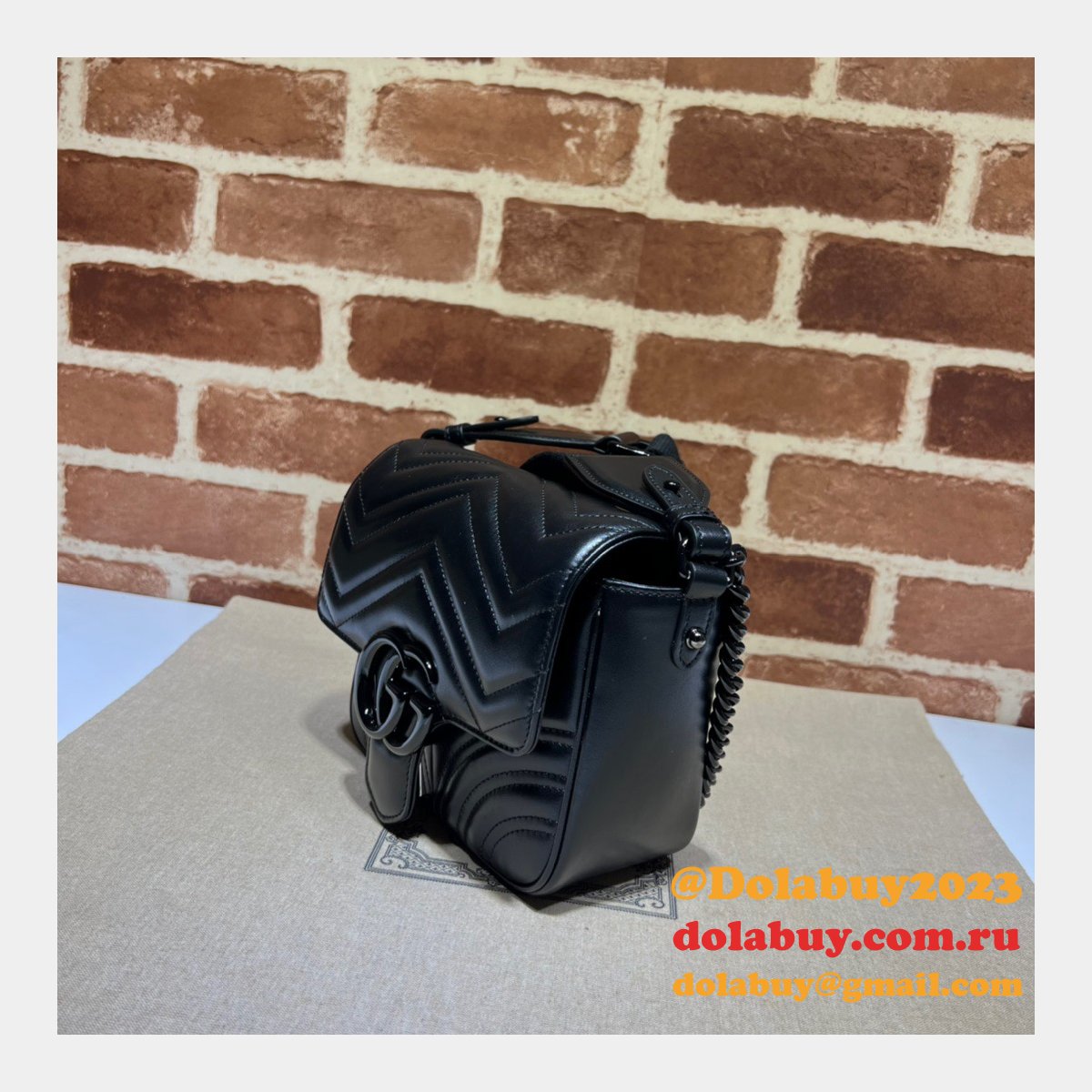 perfect G*u*i gg marmont matelasse 739681 shoulder fake bag