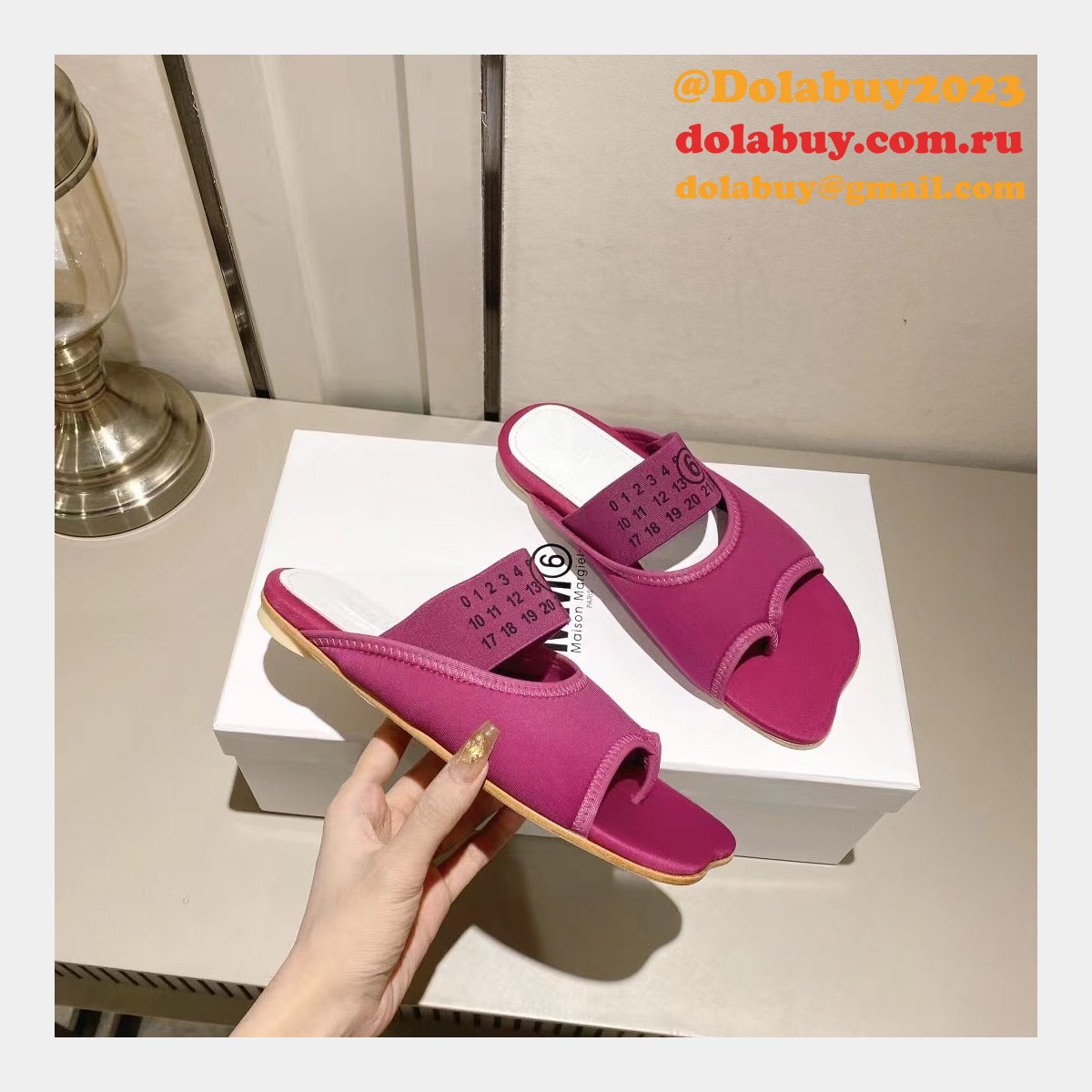 replica ma*s*n Ma*i*la knockoff mm6 flip flops shoes