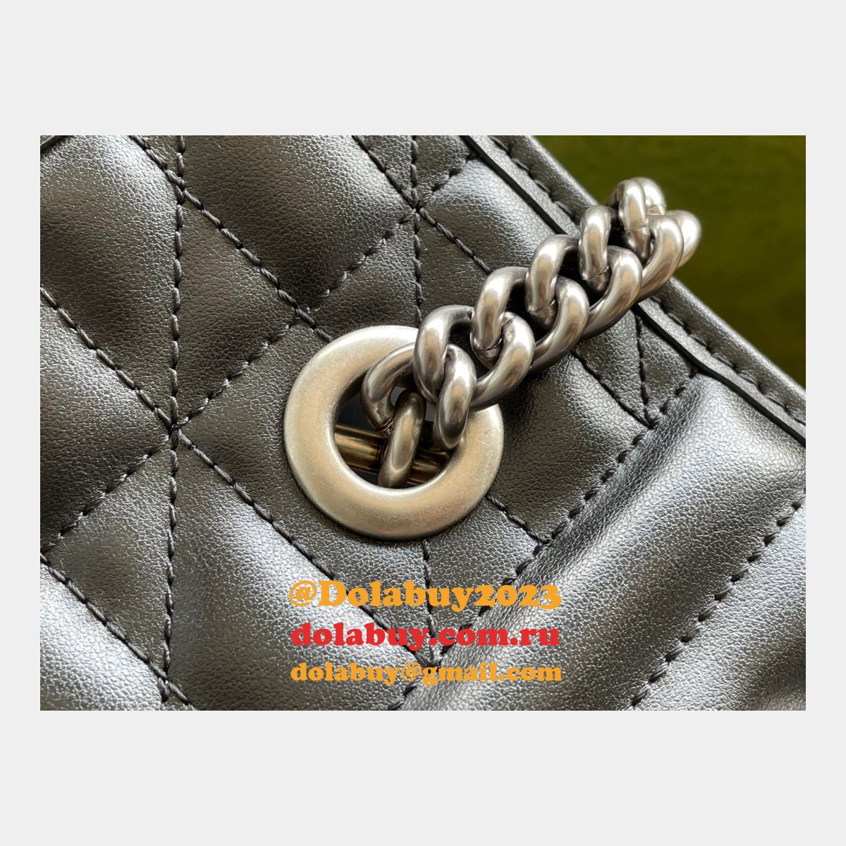 high quality G*u*i replica 681483 black small gg marmont tote bag