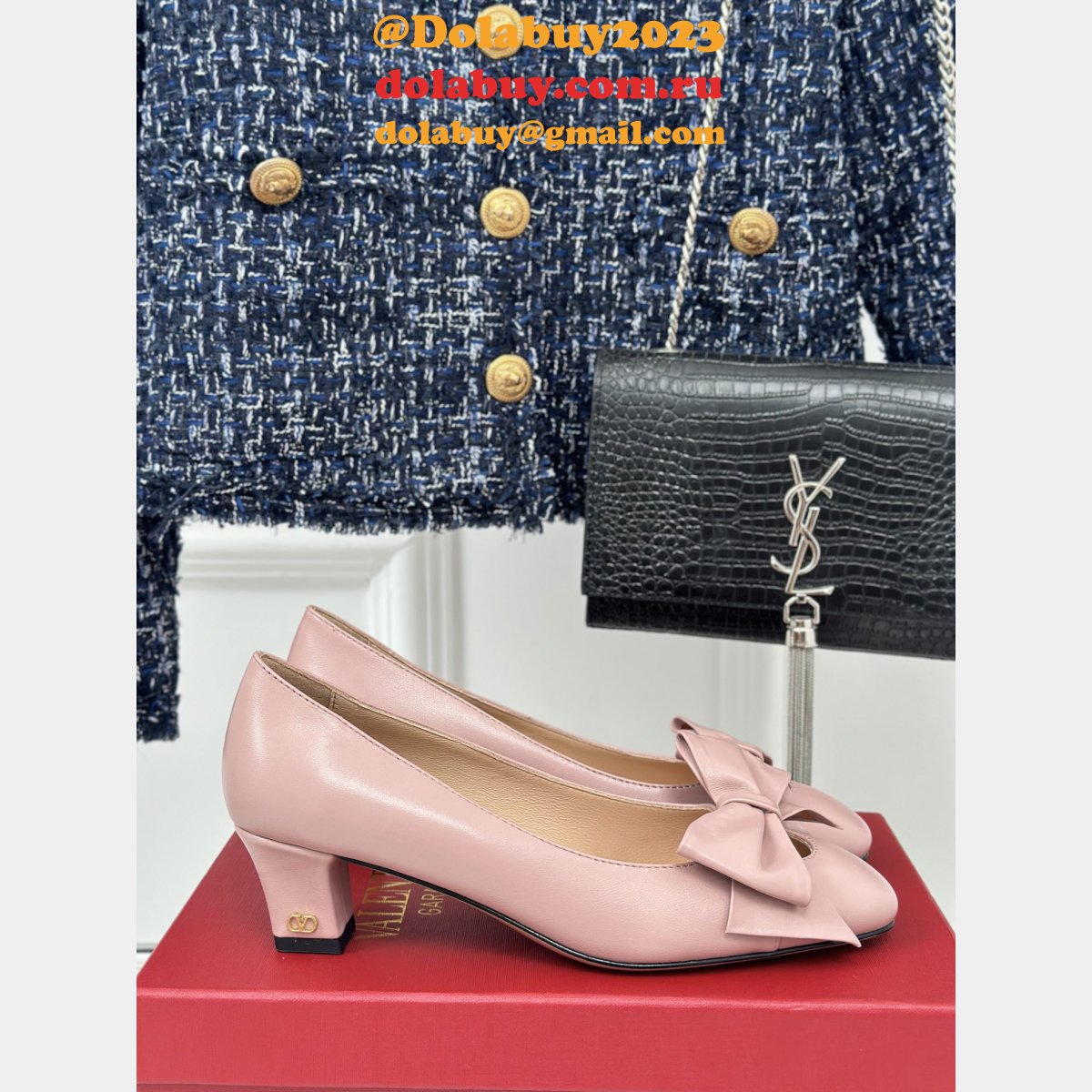 7 Star Valentino BOWOW PUMP IN KIDSKIN