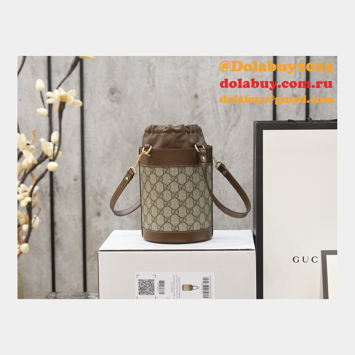 G*u*i 637115 replicas horsebit 1955 small bucket bag