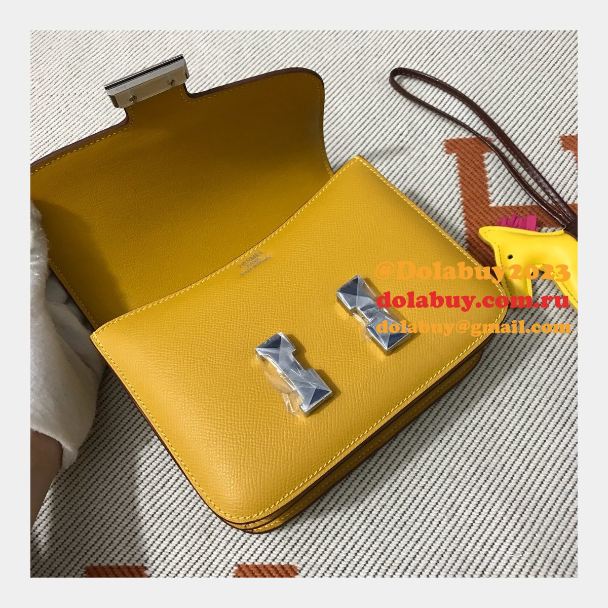 Hermes Constance Bag 18cm Epsom Leather Yellow