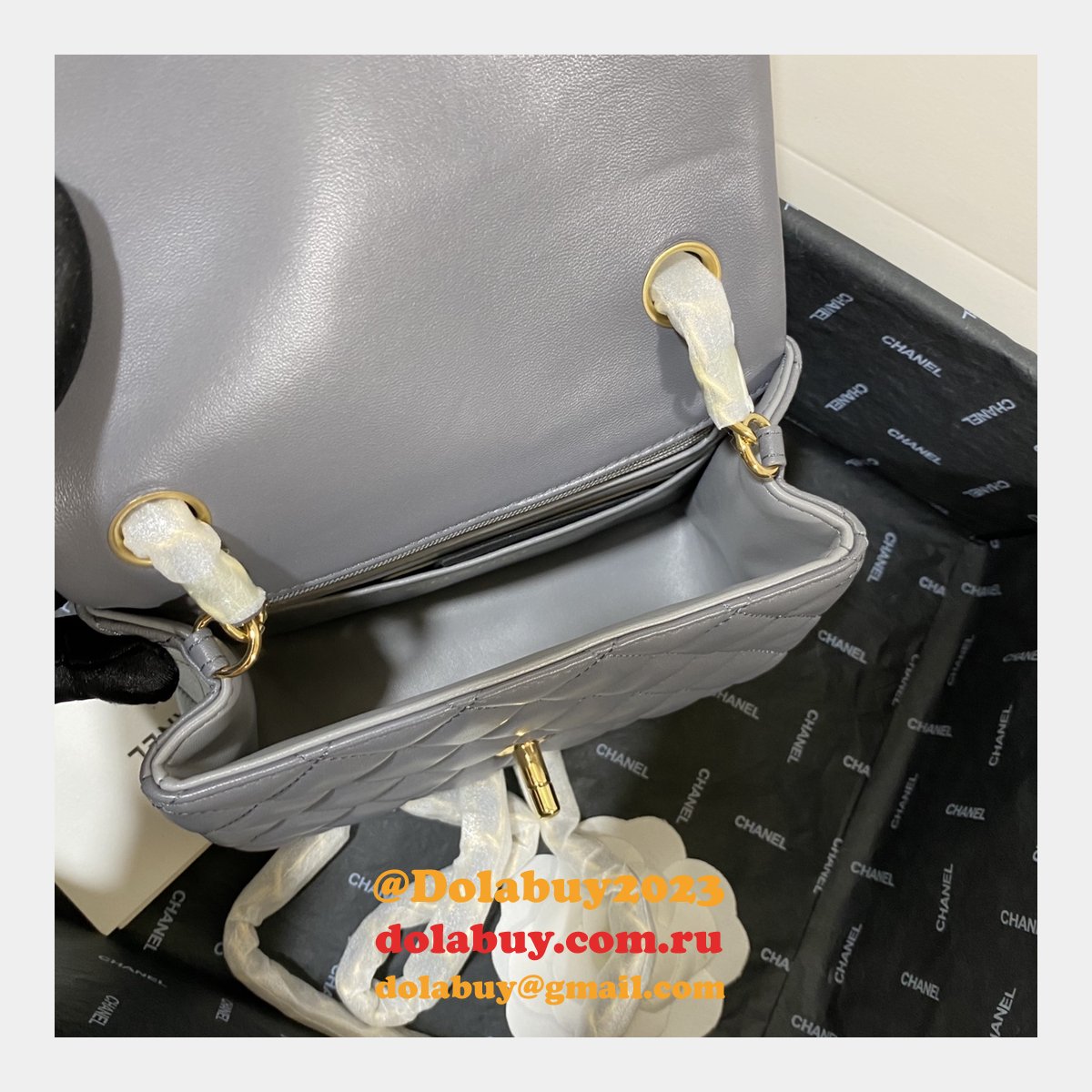 Knockoff CC Lambskin Flap Bag 17cm AS1115