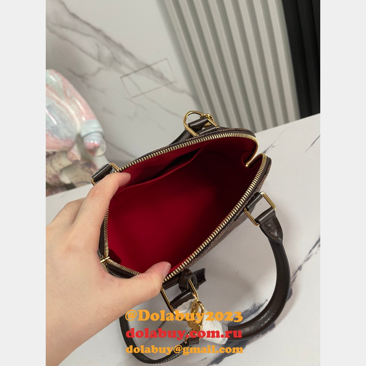 Louis Vuittons Fake Alma BB Designer Mini Top Handle N41221 Bag