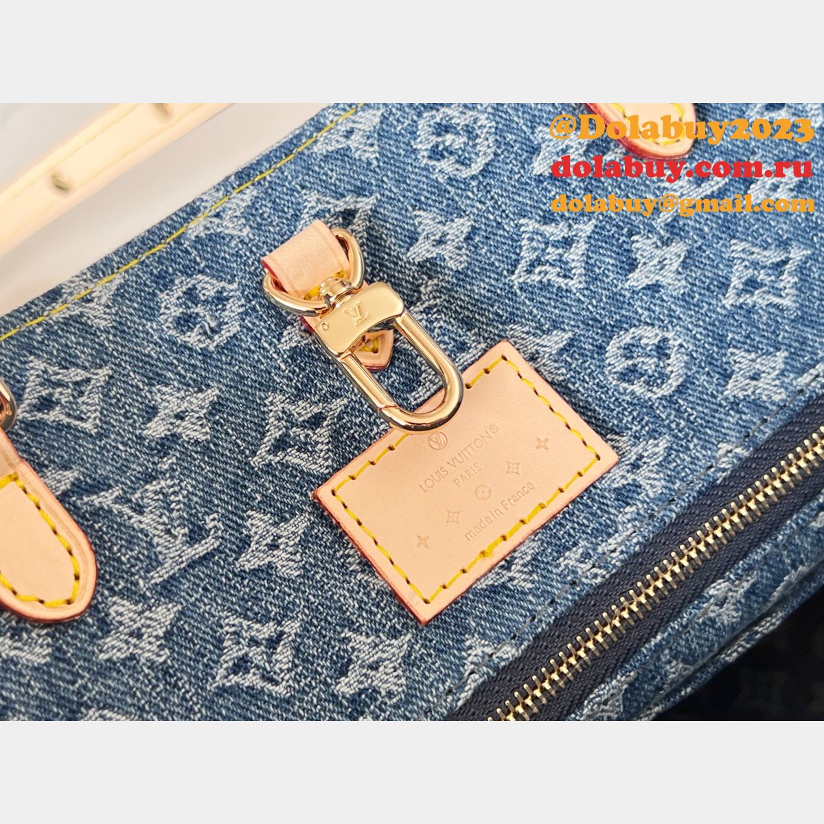 OnTheGo Louis Vuitton Replica Monogram Denim M46871 Handbag MM