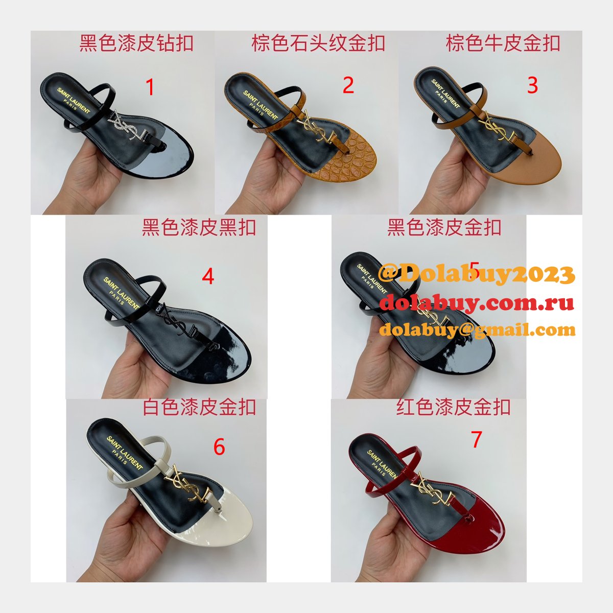 Top Quality YSL Saint Laurent Cassandra Sandals Heels Shoes