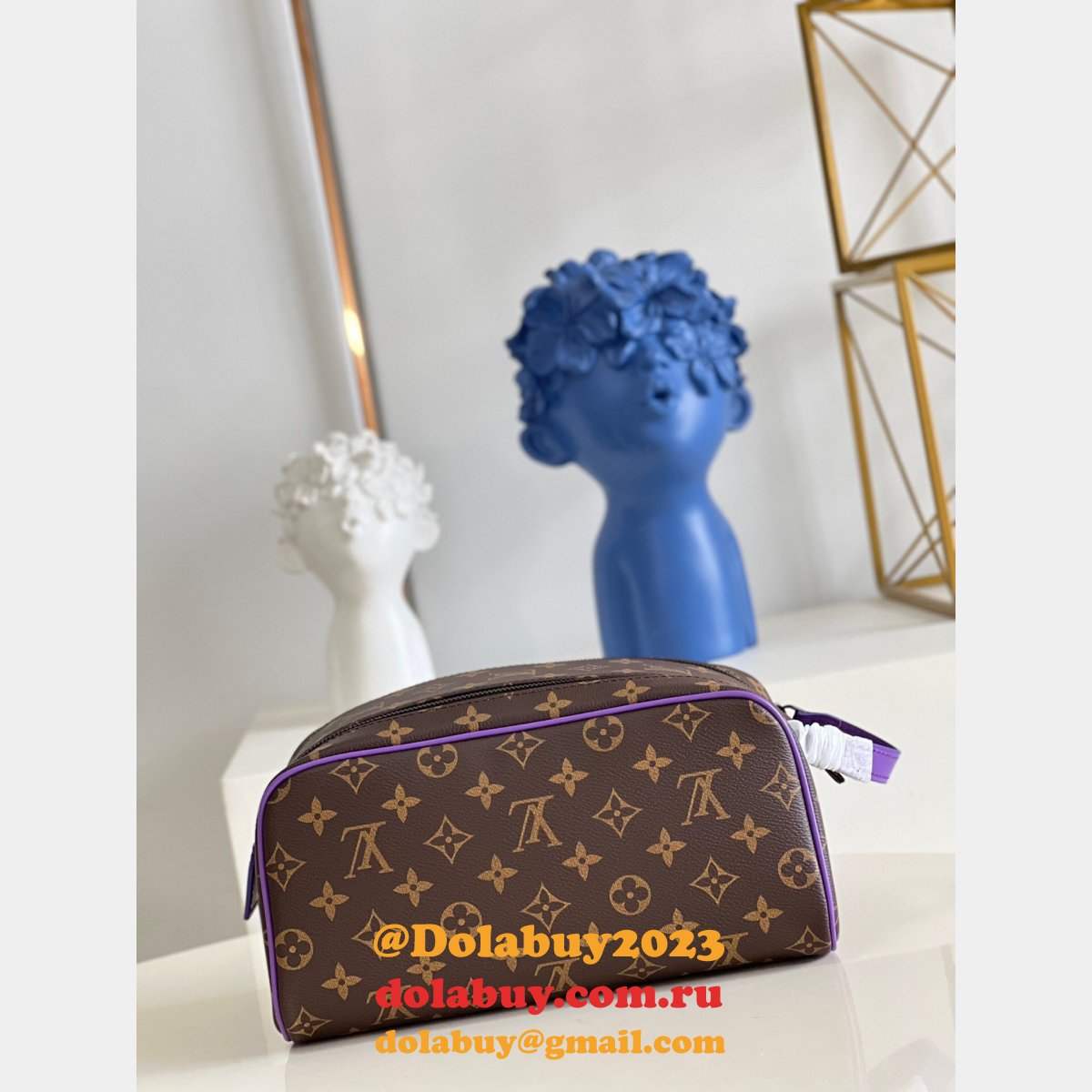 Perfect Louis Vuitton Replica Dopp Kit Toilet Pouch Travel M46253 Bag