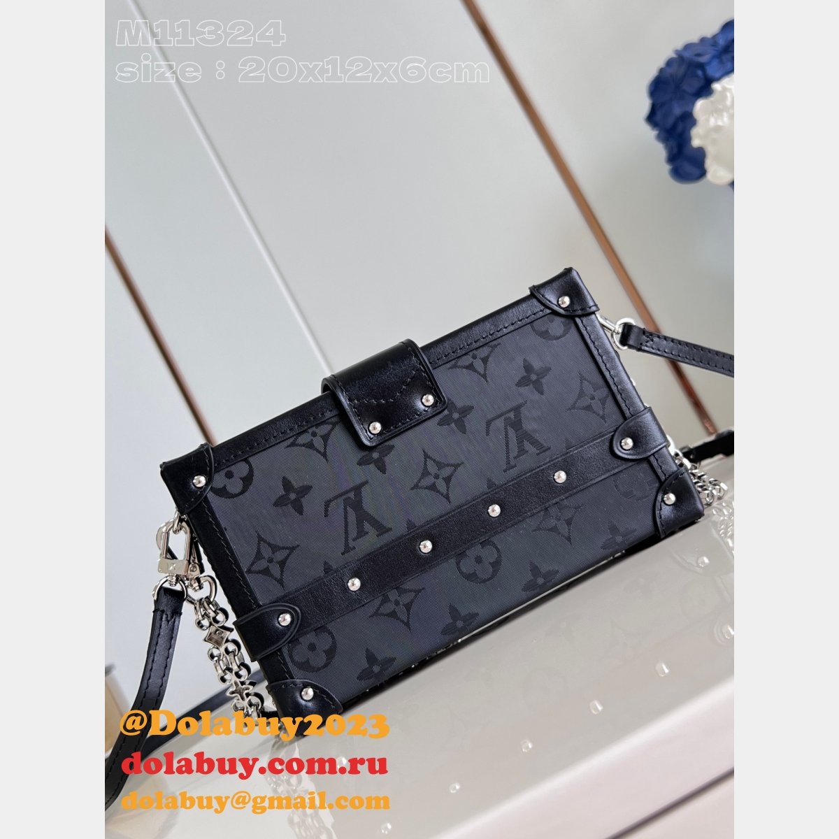 Petite Malle H27 M11324 Black Inspired Louis Vuitton Fashion Bag