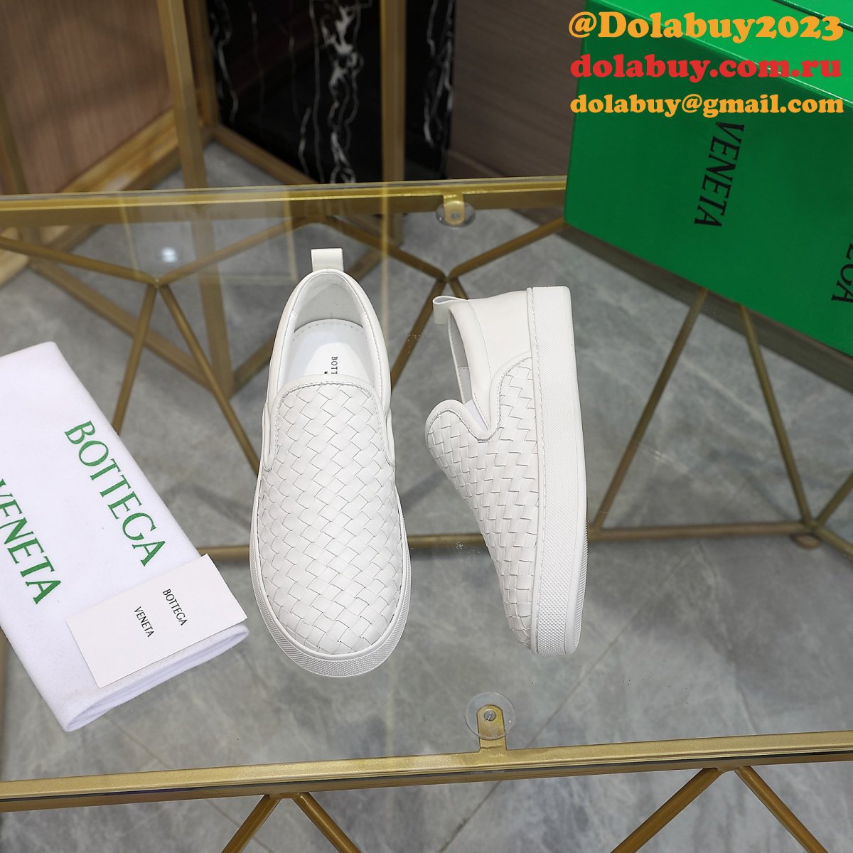 Bottega Veneta Knockoff Flats Intrecciato Nappa Slip On Sneakers Shoes