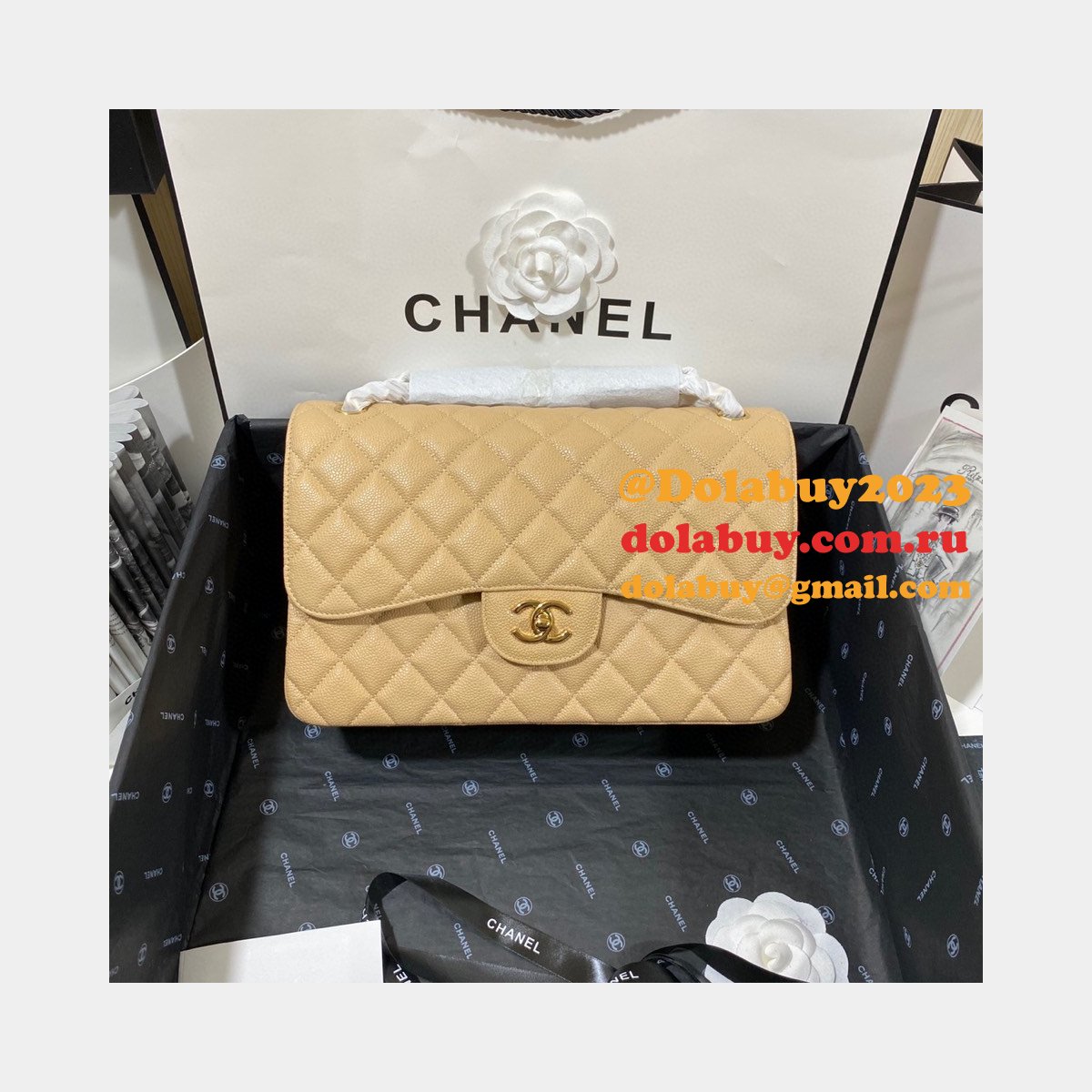 High Quality CC CF Classic Flap Jumbo Bags 30CM on Sale