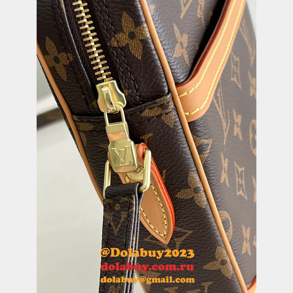 Designer Fake Louis Vuitton M45266 Monogram Canvas Danube Shoulder Bags Store