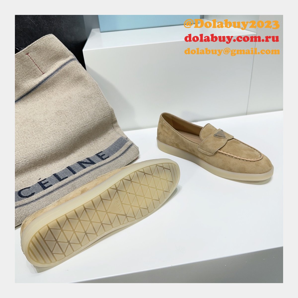 Best Quality Prada Saint-Tropez Replica Luxury Designer Shoes