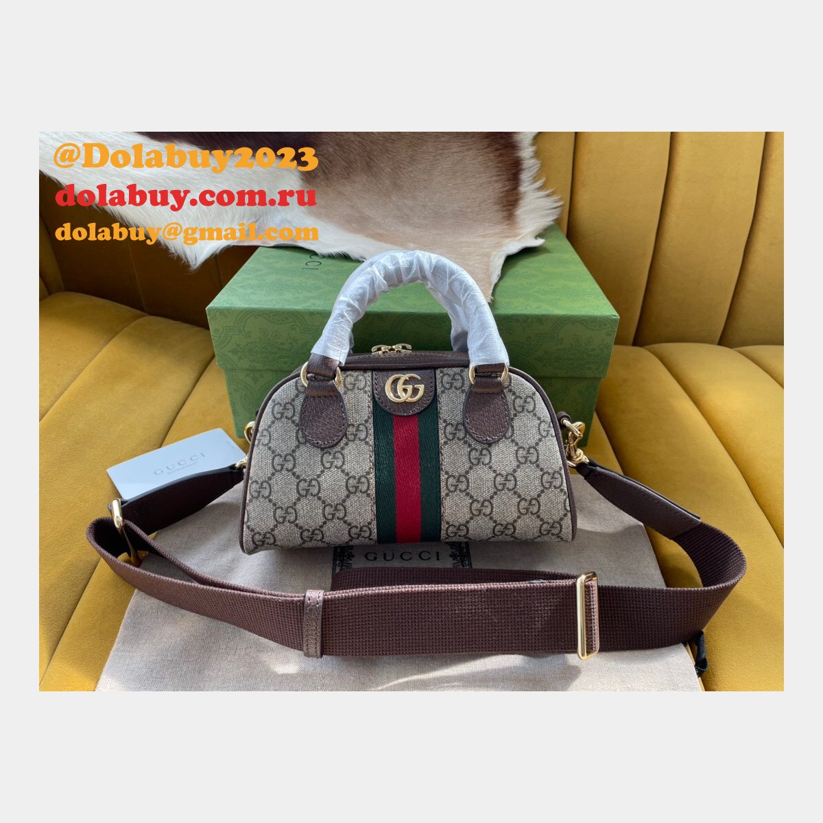 Gucci AAA+ Ophidia 724606 Fashion GG top handle bag