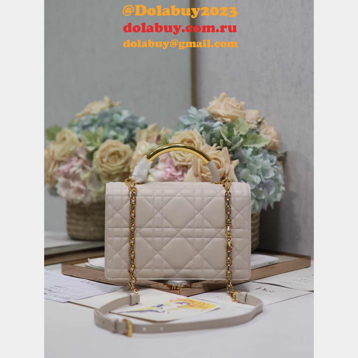 7 Star Top Quality DIOR Ange Medium Calfskin handbag