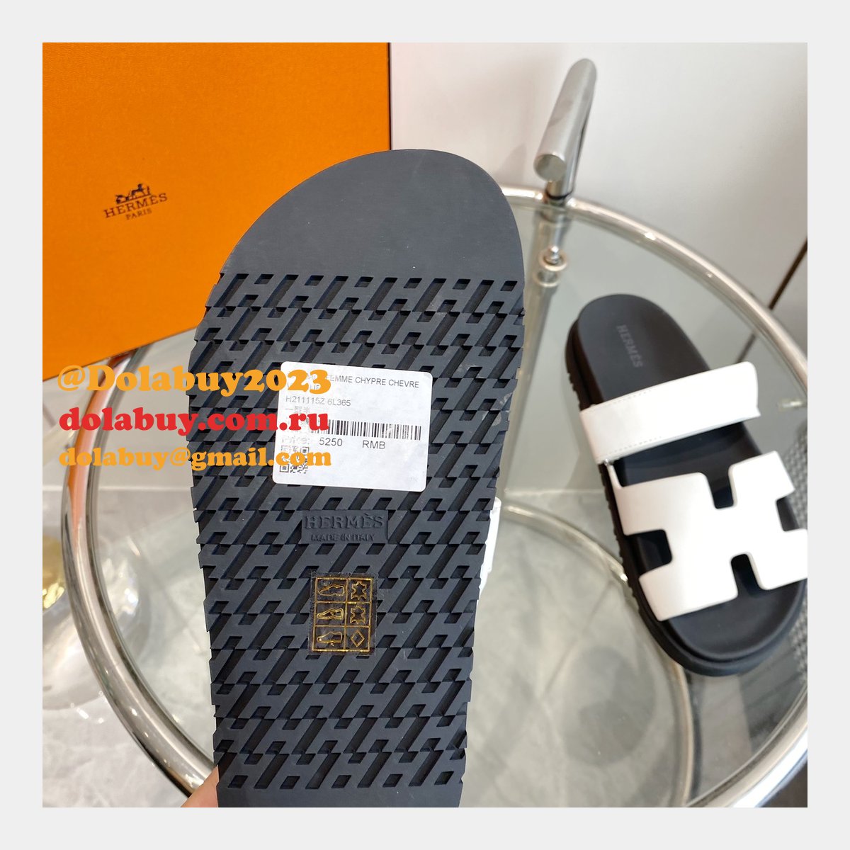 Fashion 1:1 Mirror hermes Chypre sandal