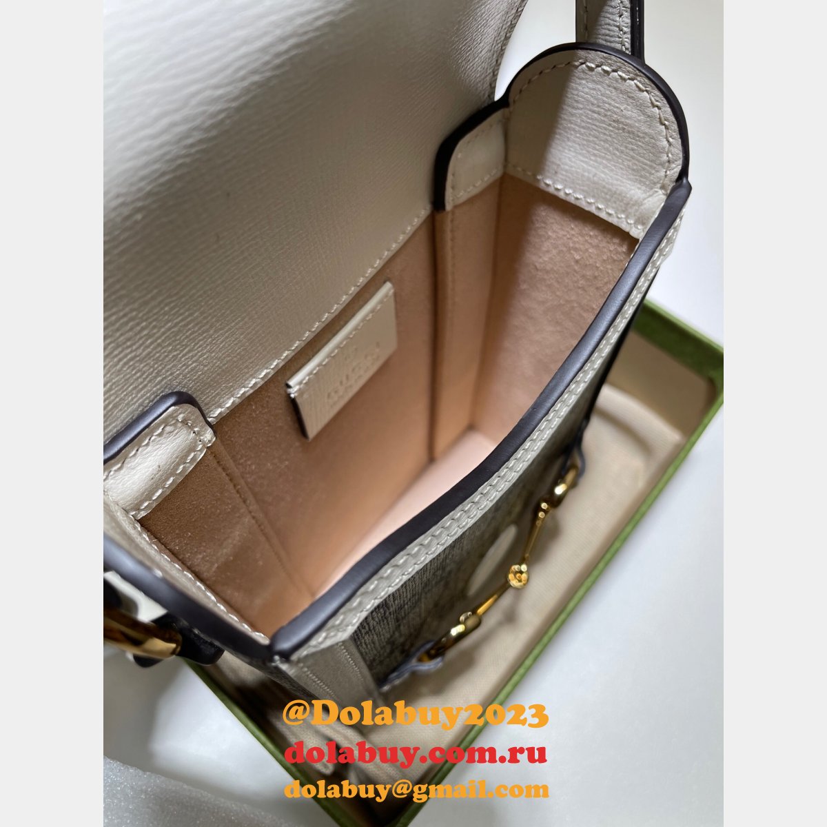 white replica G*u*i horsebit 1955 mini top quality 625615 bag