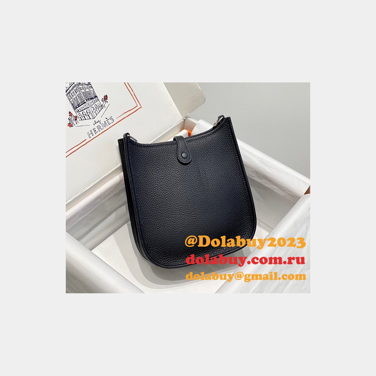 Replica Hermes Mini Evelyne TPM Bag Black