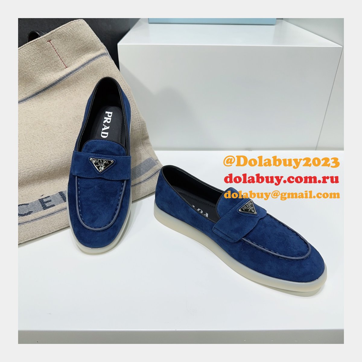 Best Quality Prada Saint-Tropez Replica Luxury Designer Shoes