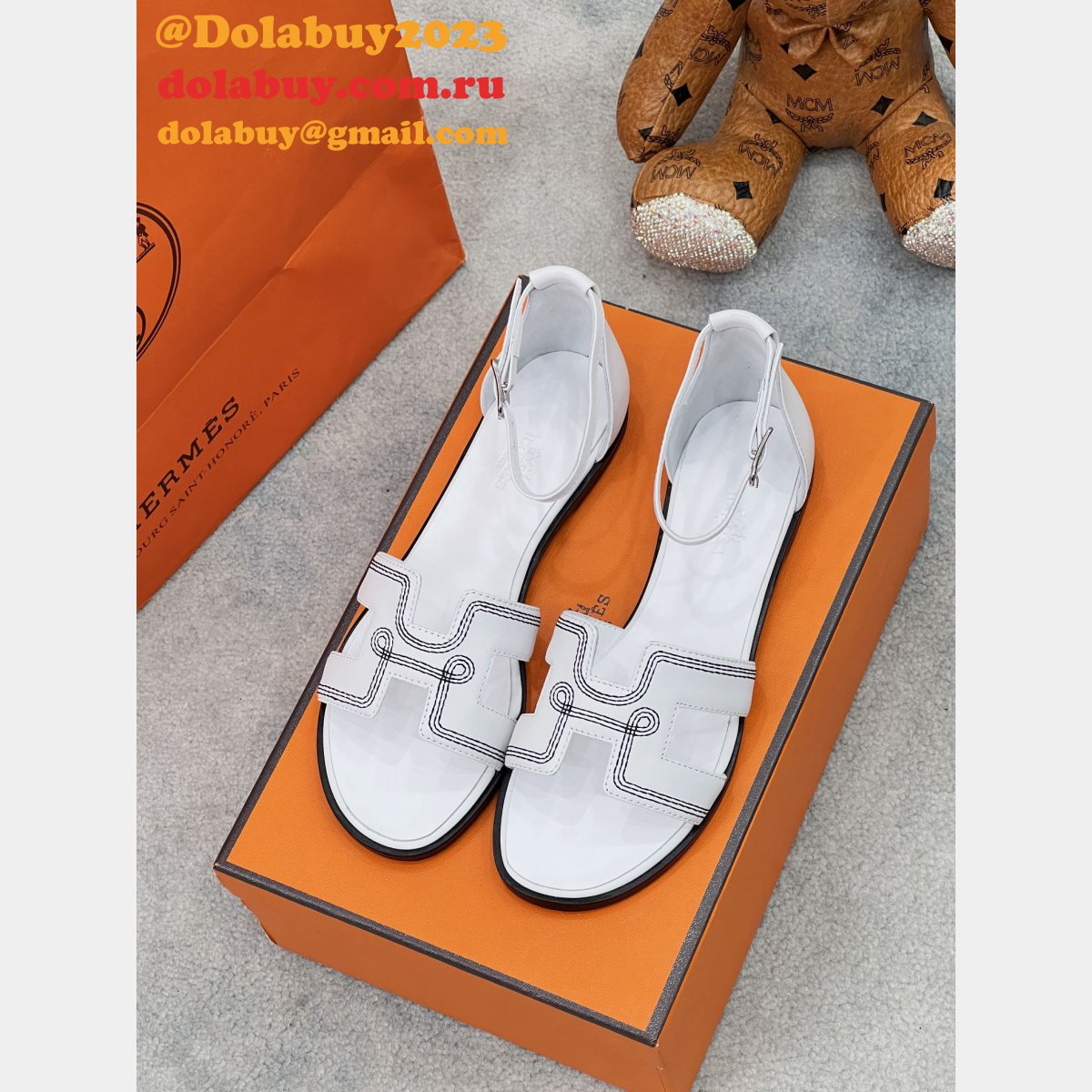 UK Both Wholesale 1:1 Mirror Sandals Retail Hermes Replica Shoes