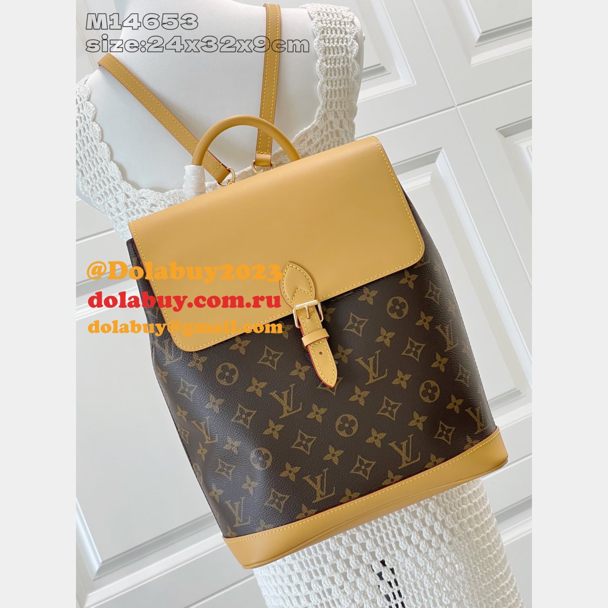 Louis Vuitton High Quality M14653 Backpack Bold Noir Bag