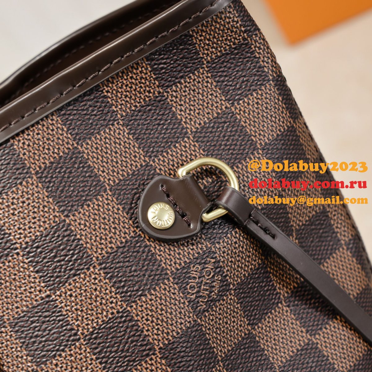 Louis Vuitton Damier Canvas Neverfull MM Bags 32CM Pink N40598