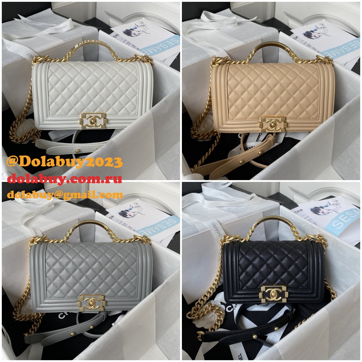 Boy High Quality A94804/A94805 Duplicate Flap 1:1 Copy From Original Bag