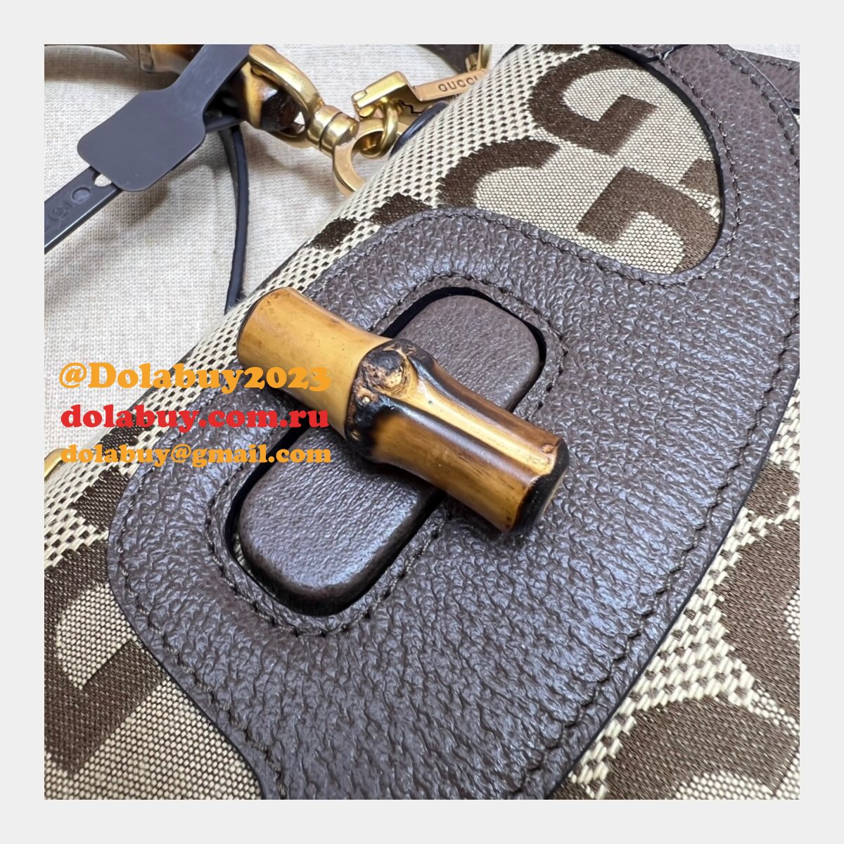 buy G*u*i knockoffs small 675797 jumbo gg bag with bamboo