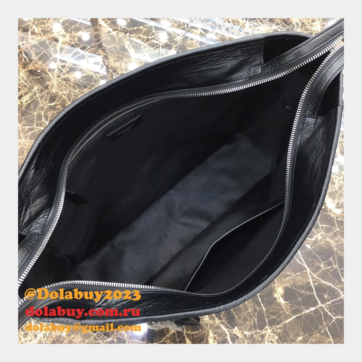 YSL 504867 Replica Saint Laurent Niki Shopping Bag Black Vintage