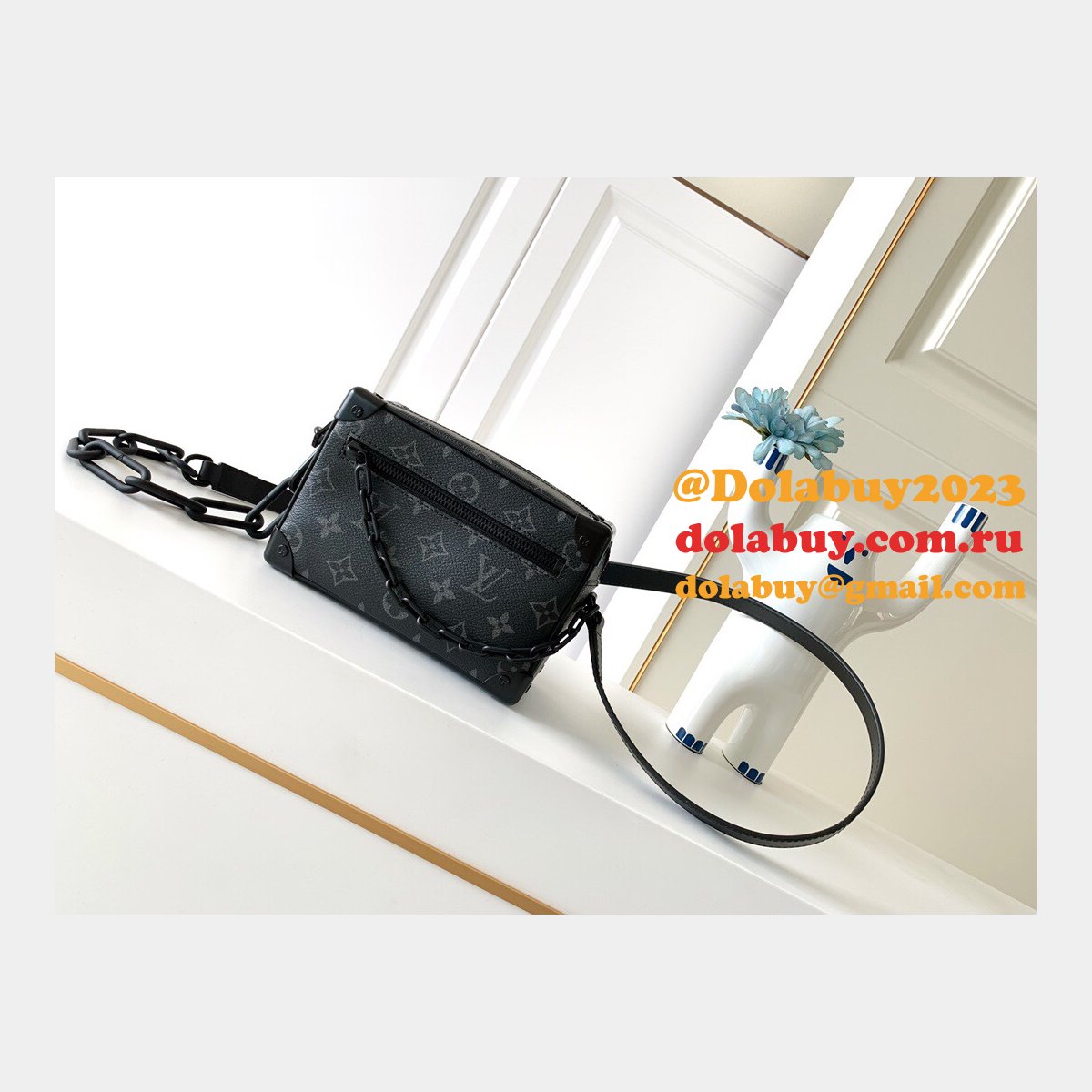 Louis Vuitton Mini Soft Trunk Bag Black M44735 Best Sale
