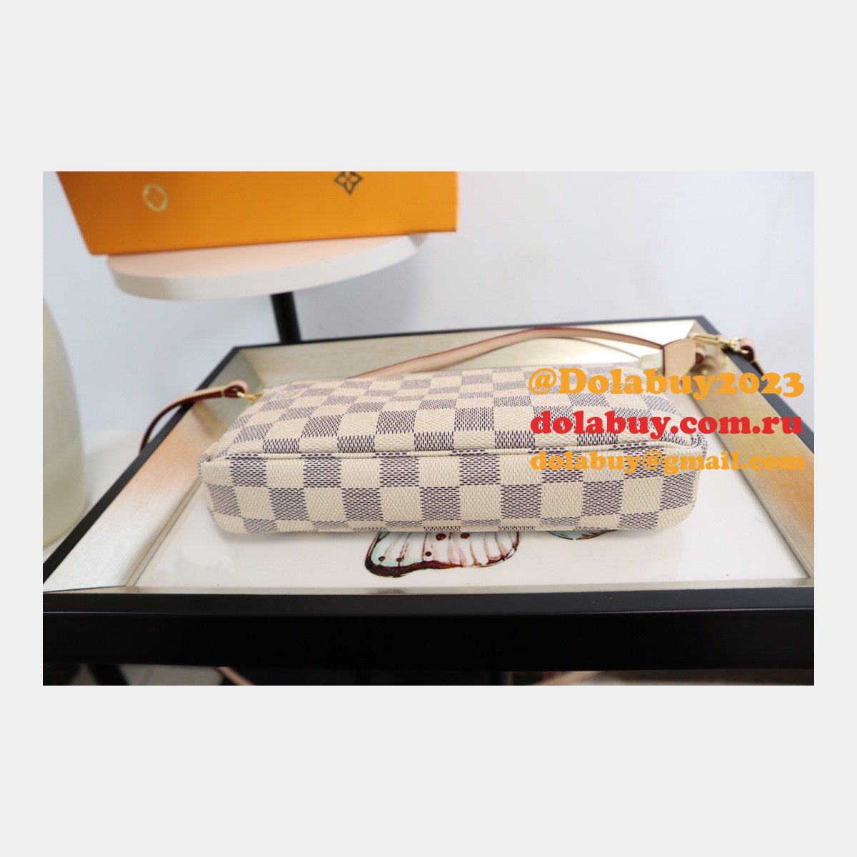 Cheap Auth Louis Vuittons Damier Pochette Accessoires M41207 Bag