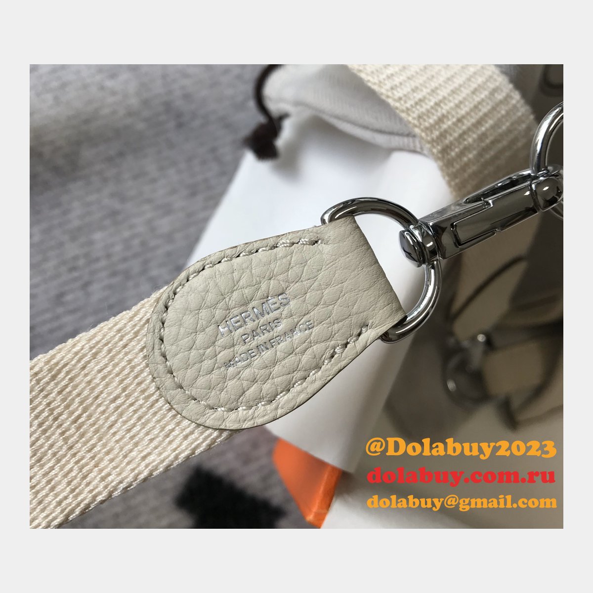 Hermes Evelyne Handbags Replica  off White