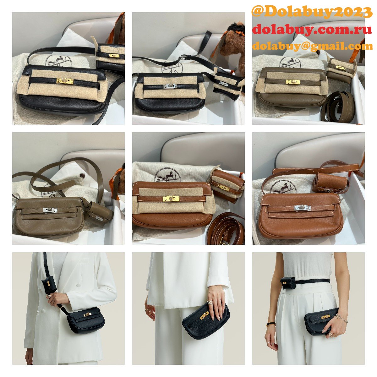 Designer hermes kelly moove 17cm swift leather Luxury bag