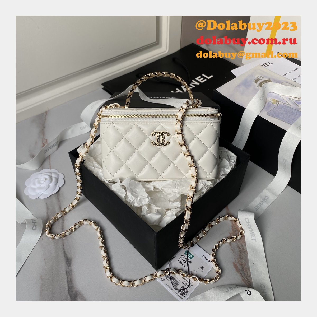 Luxury Replica Crossbody Shoulder Cosmetic Case Vanity Box Tote AP4052 Bags