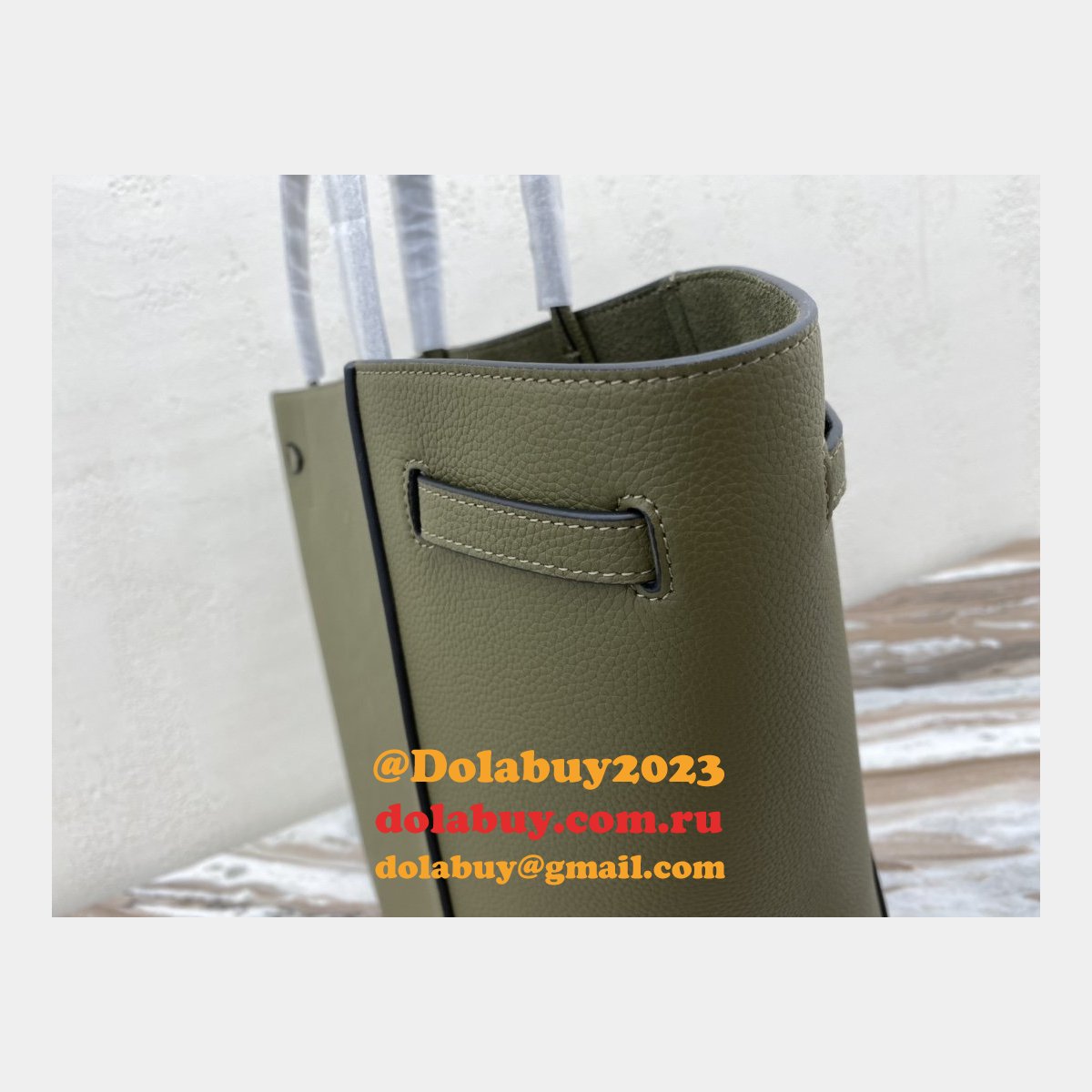 Wholesale Cheap Replica Celine Army Green Cabas Bags Online