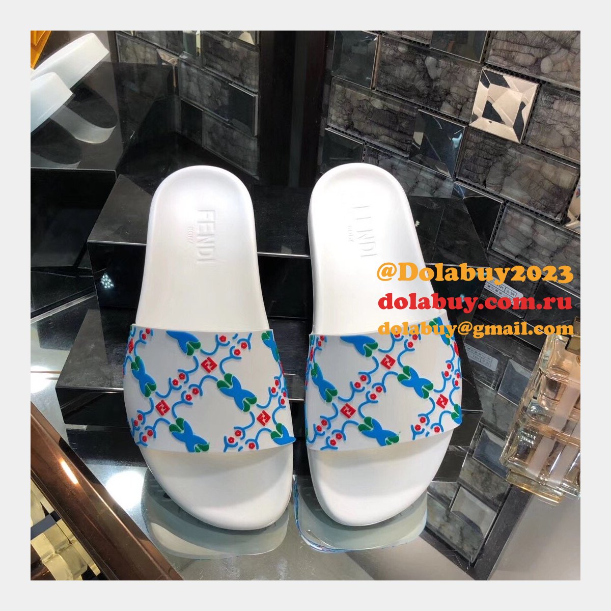 fashion F**di casual slippers