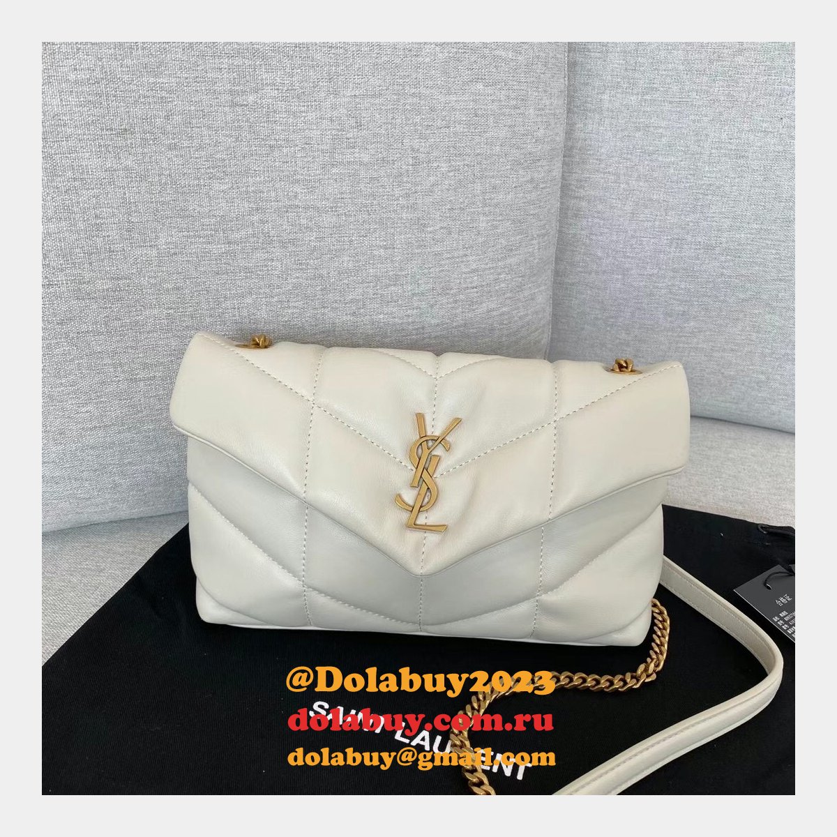 Top Quality best YSL LOULOU PUFFER HANDBAG 23cm