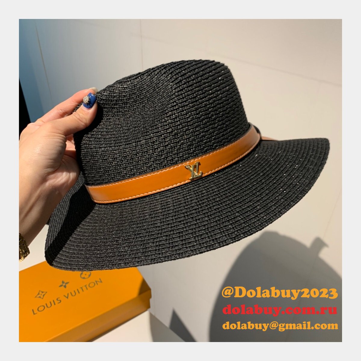 Fashion Louis Vuitton Beach classic straw hat