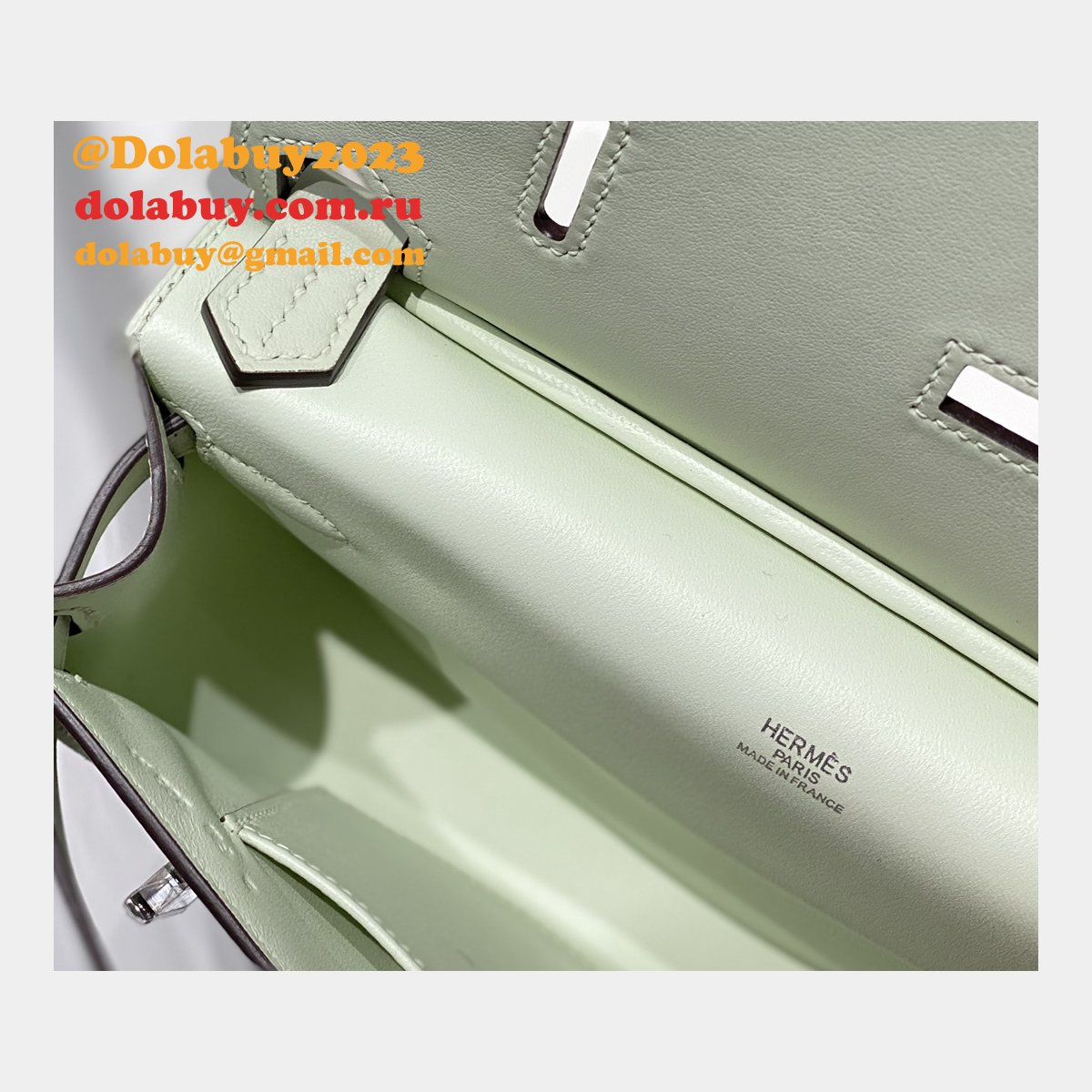 Luxury hermes jypsiere mini calf leather bag