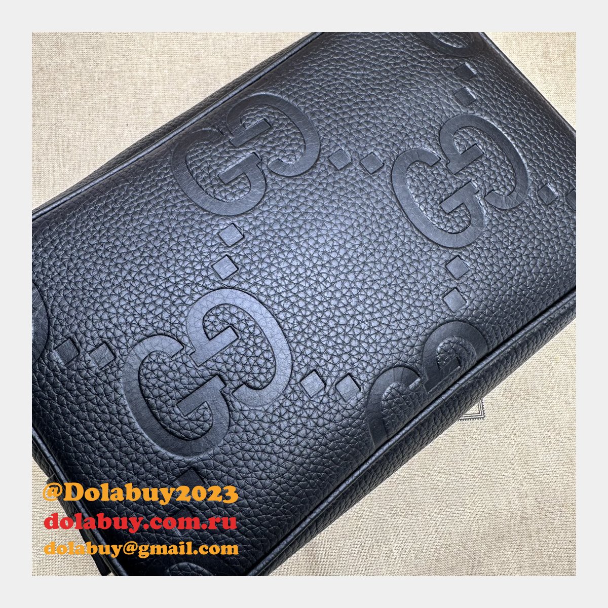 G*u*i 766957 replica accessories jumbo gg toiletry case black bag