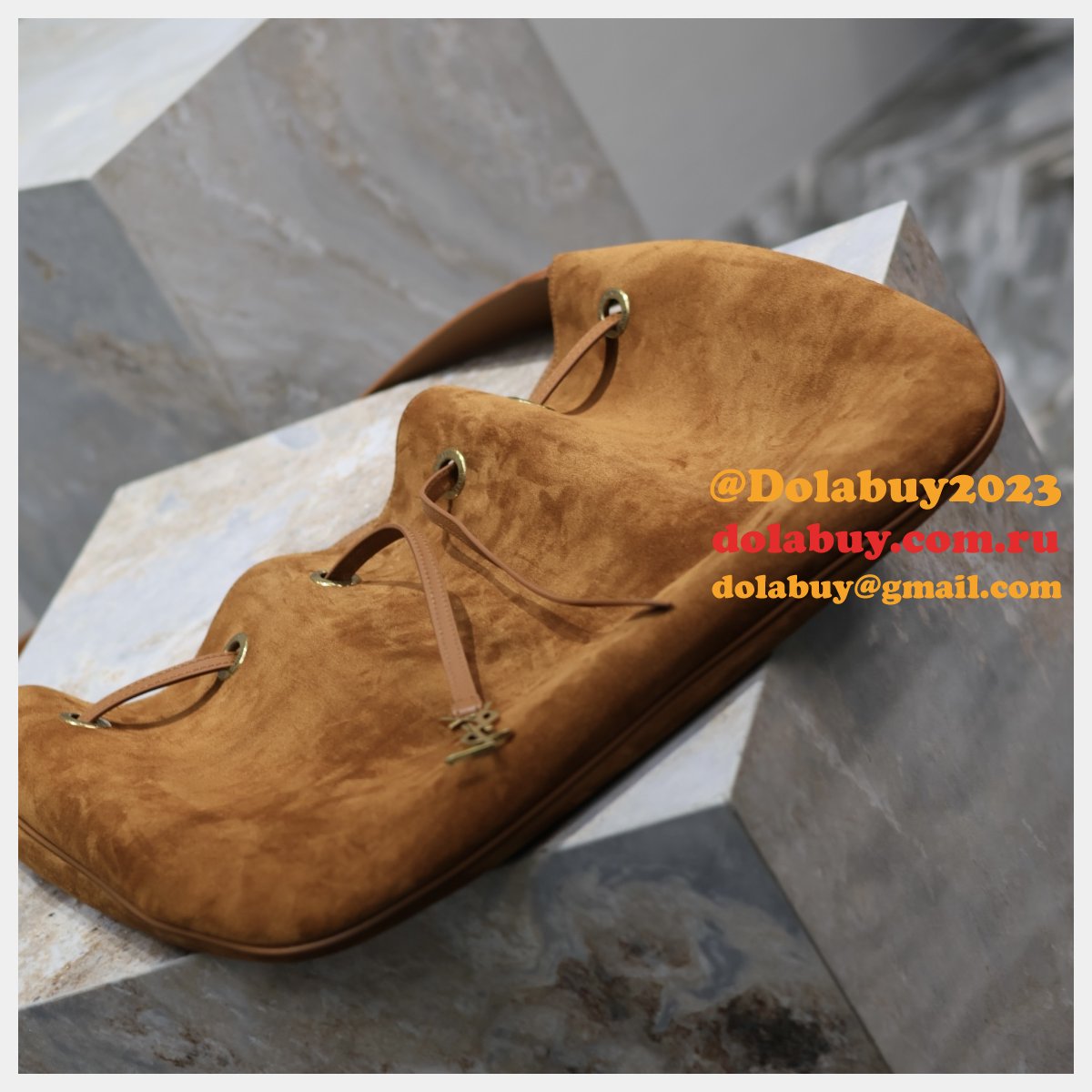 Fashion Designer Prada Flat 697941 suede Hobo bag