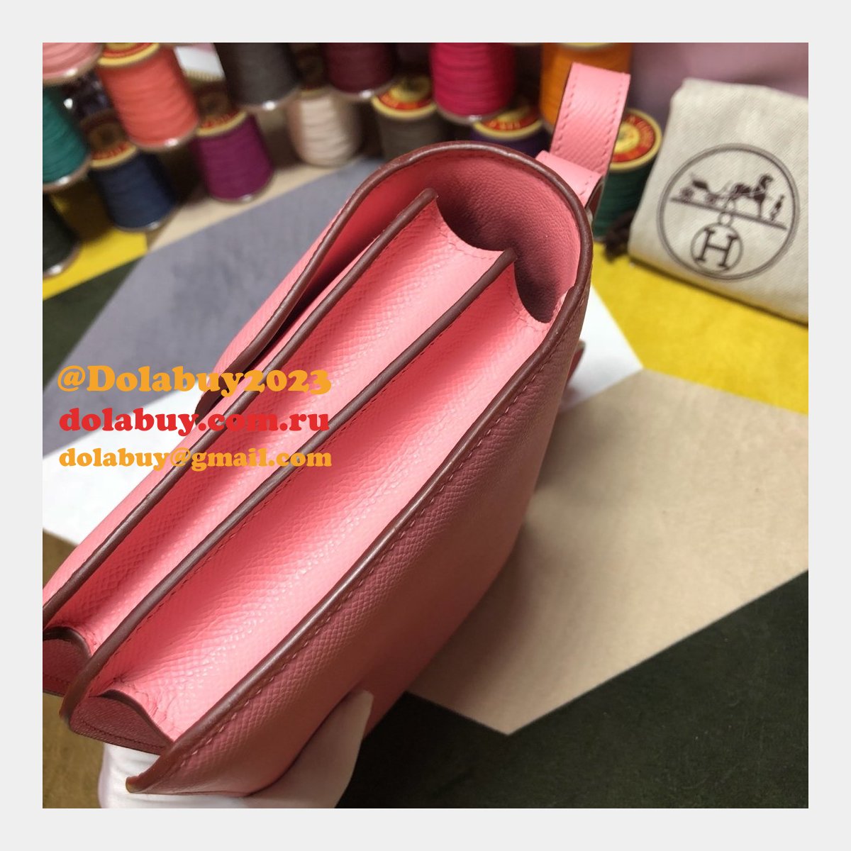 Hermes Constance Bag 23cm Epsom Leather Pink