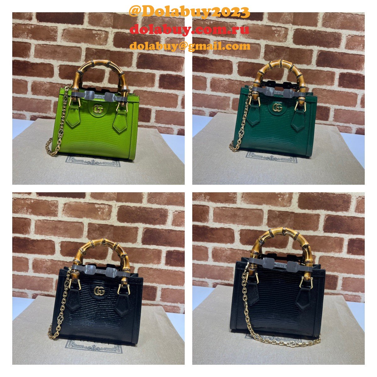 AAA Quality Replica Gucci Diana lizard 675800 bag