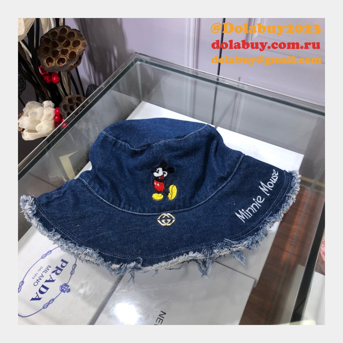 designer G*u*i mickey fisherman high quality hat