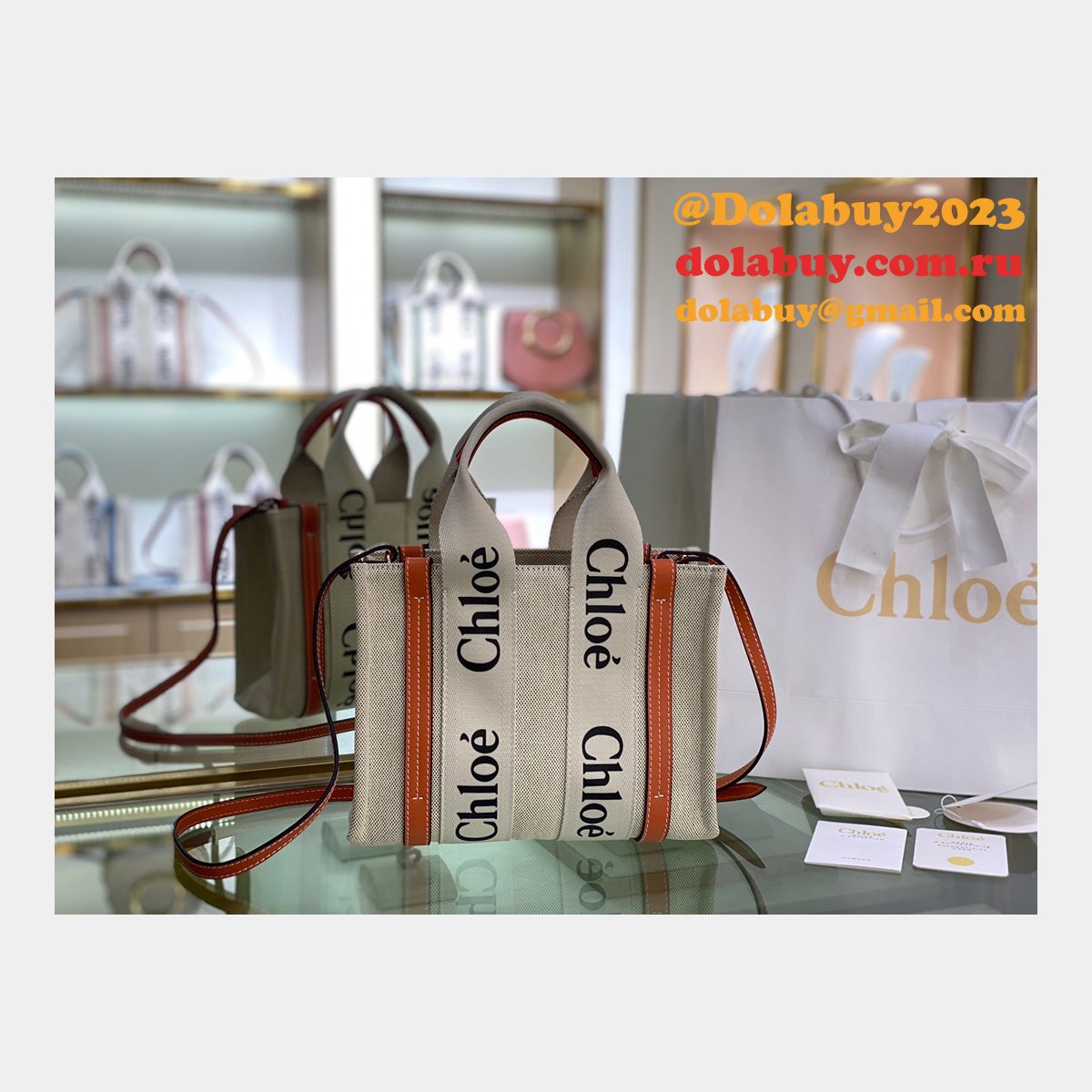 Best Quality Replica Chloe 1:1 Tote Woody dolabuy Bag  26CM