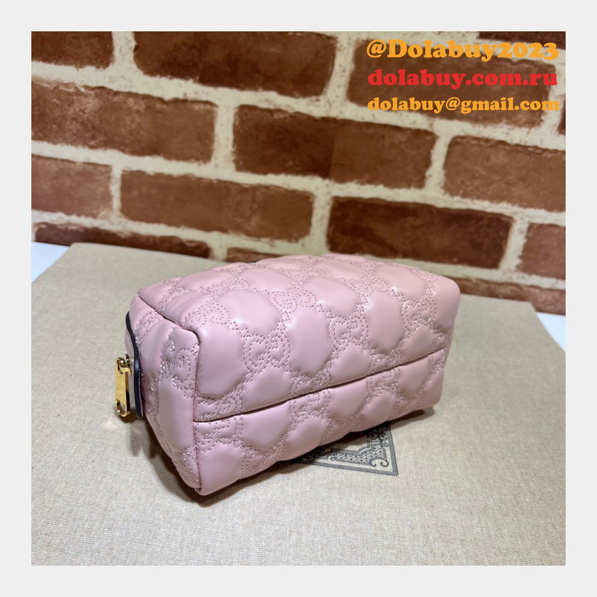 designer G*u*i gg matelassé beauty 726047 case bag