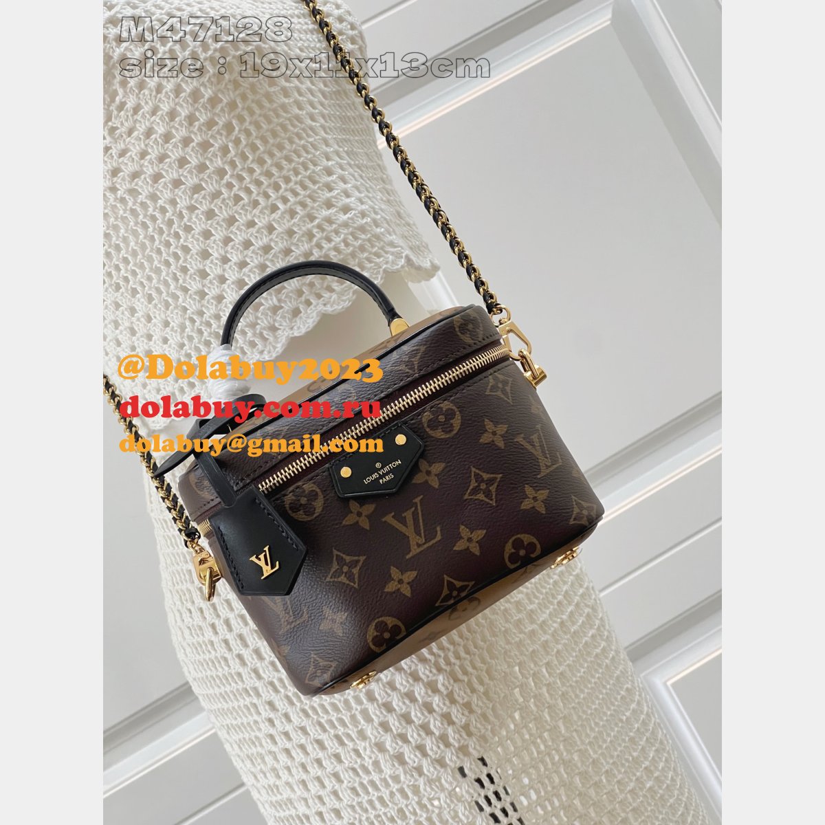 Louis Vuitton Replica M47128 Vanity PM Monogram Reverse 7 Star Bag