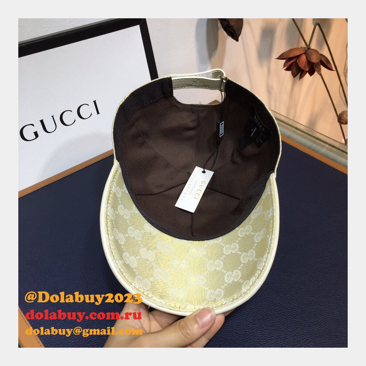 replica G*u*i cowhide leather adjustment strap hats