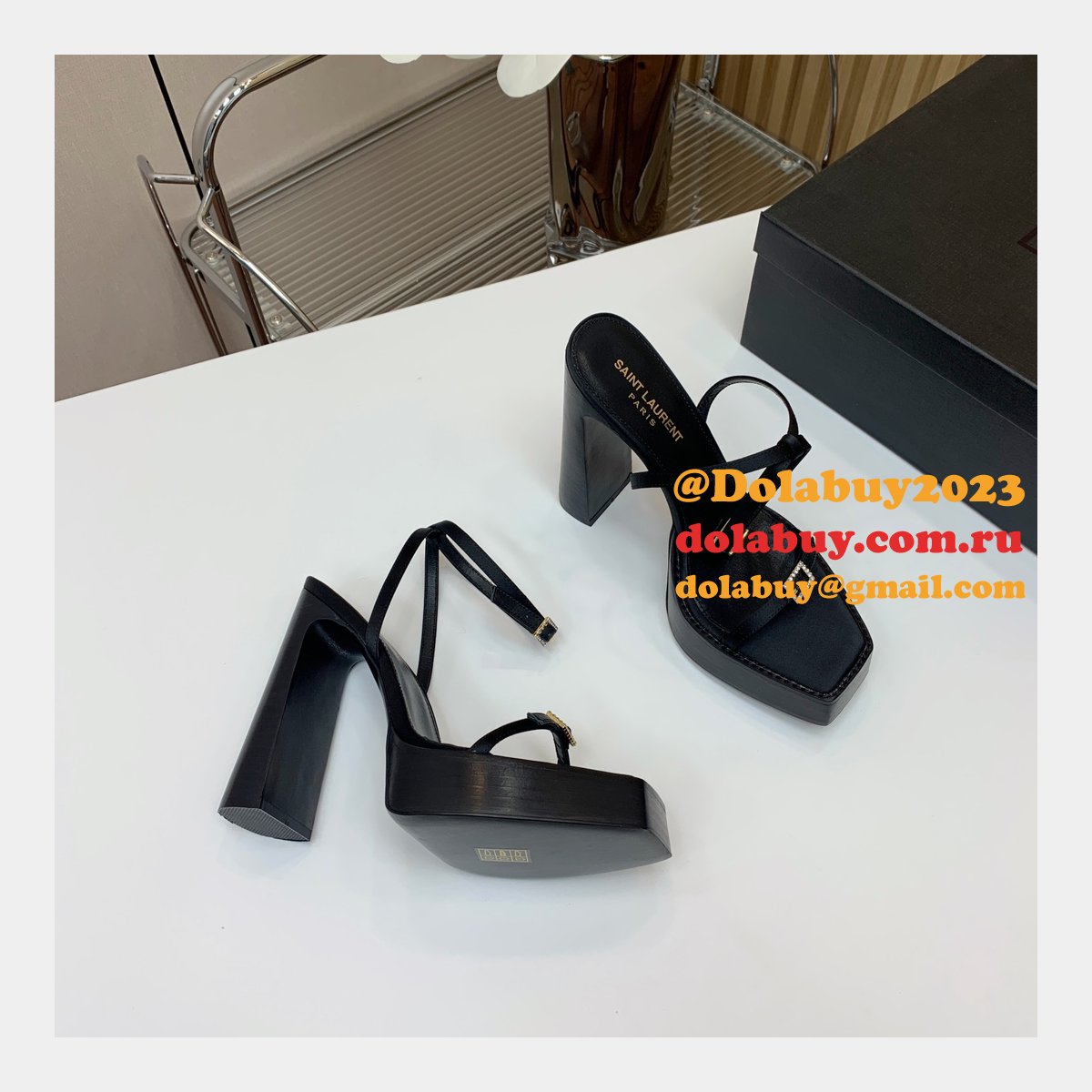 Designer SAINT LAURENT KNOCKOFF HIGH hello sandal